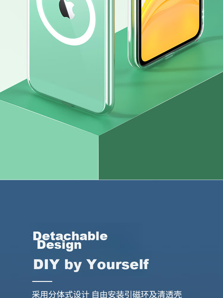Чехол ESCAPE для iPhone 11, MagSafe, прозрачный, противоударный, TPU