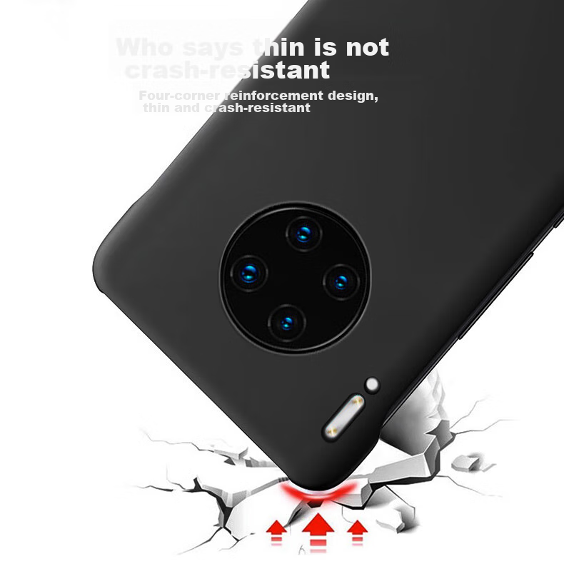 POZZO Чехол для Huawei Mate 30, ультратонкий матовый, безрамочный, противоударный, черный