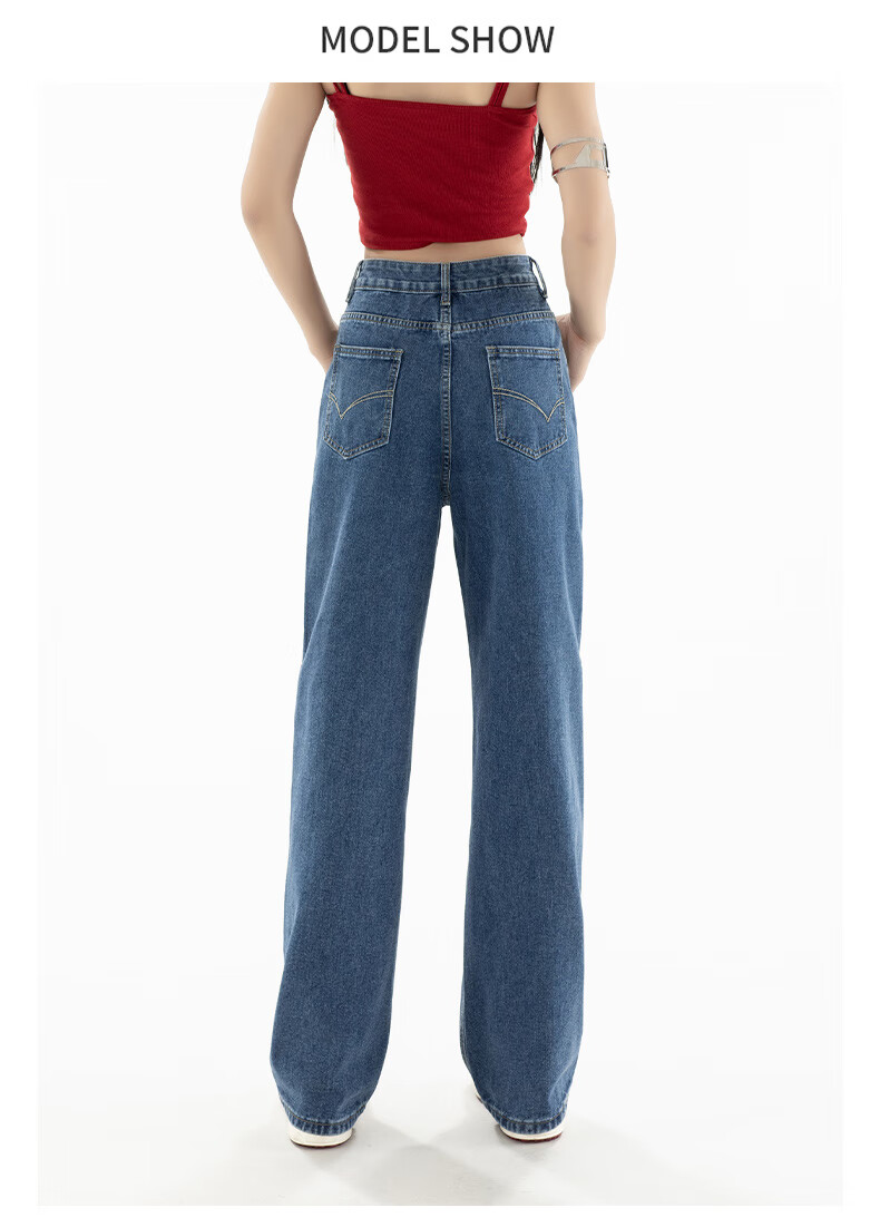 Женские джинсы Jeanswest, винтажный стиль, осень 2025, широкие штанины, высокая талия, L