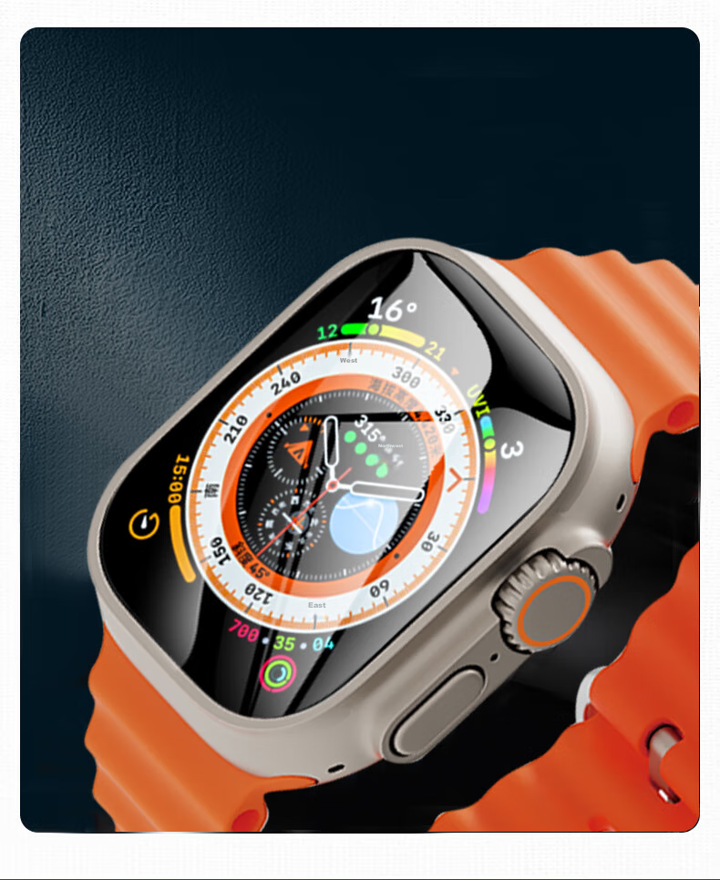 Защитная пленка Smorss для Apple Watch Ultra 3/2/1, гидрогелевая пленка, защита от отпечатков пальцев, 2 шт.
