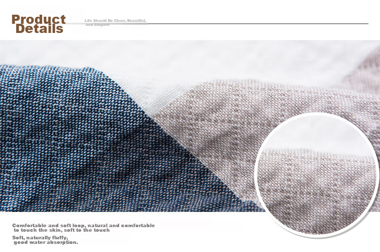 Набор полотенец Grace Home Textiles Gentleman Plaid Pure Cotton Thickened Sweat-Absorbing Large Pillowcase, два полотенца, синий, 80*50см