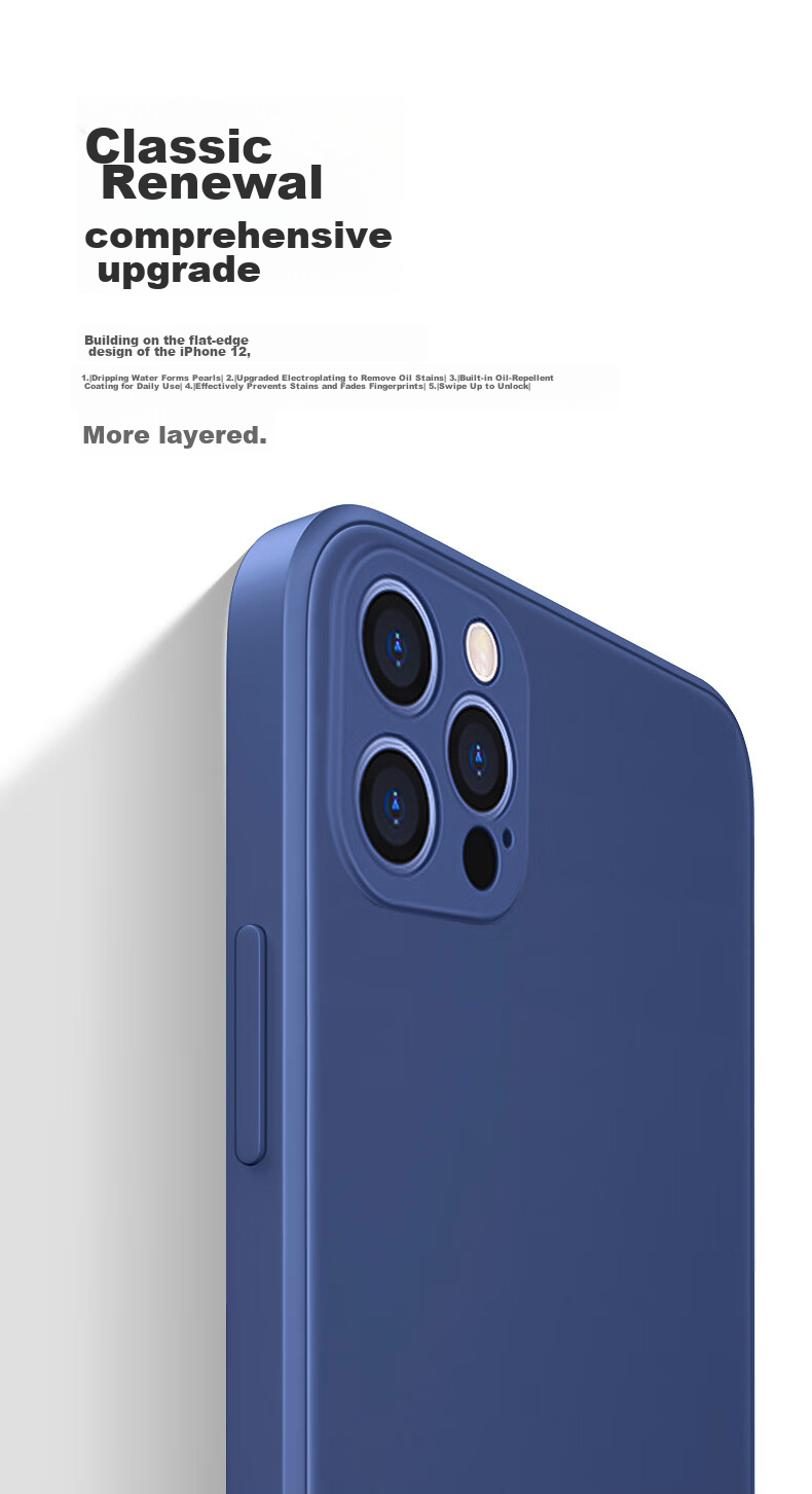 Чехол PISEN для iPhone 12, гибкий жидкий силикон, защита от падений, полный охват, черный