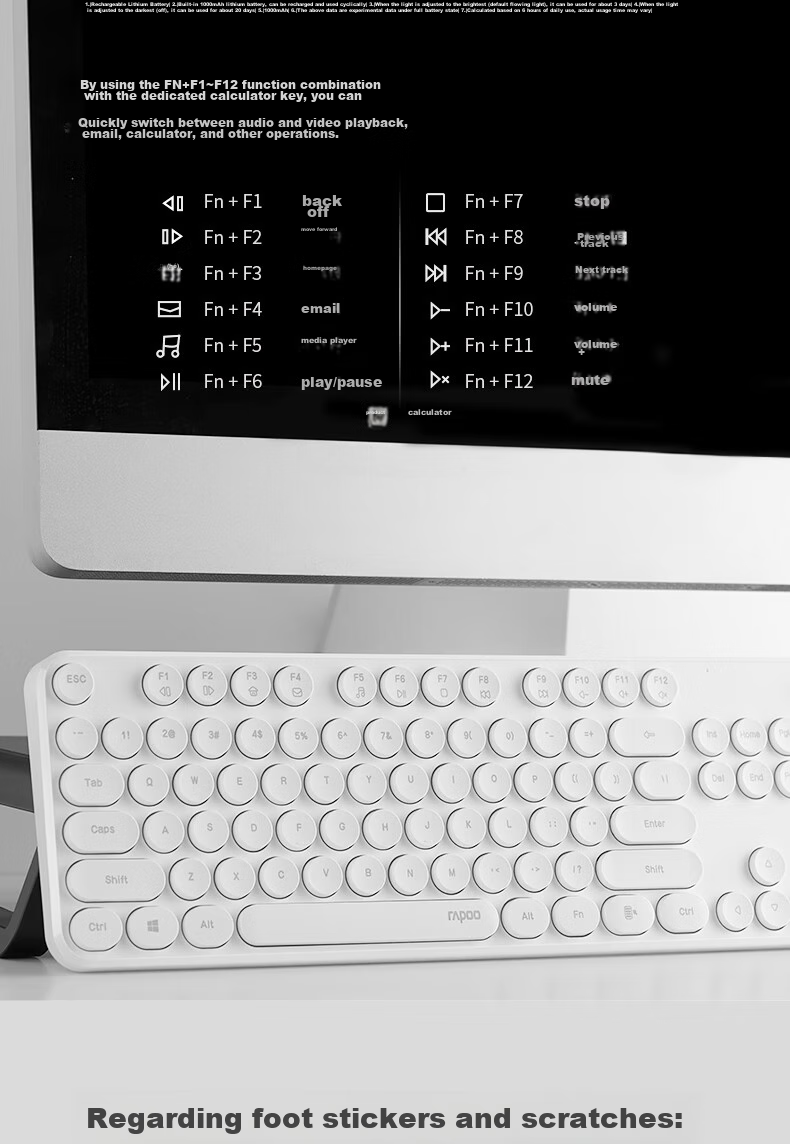 Беспроводной комплект Rapoo X260S: клавиатура и мышь, розовый