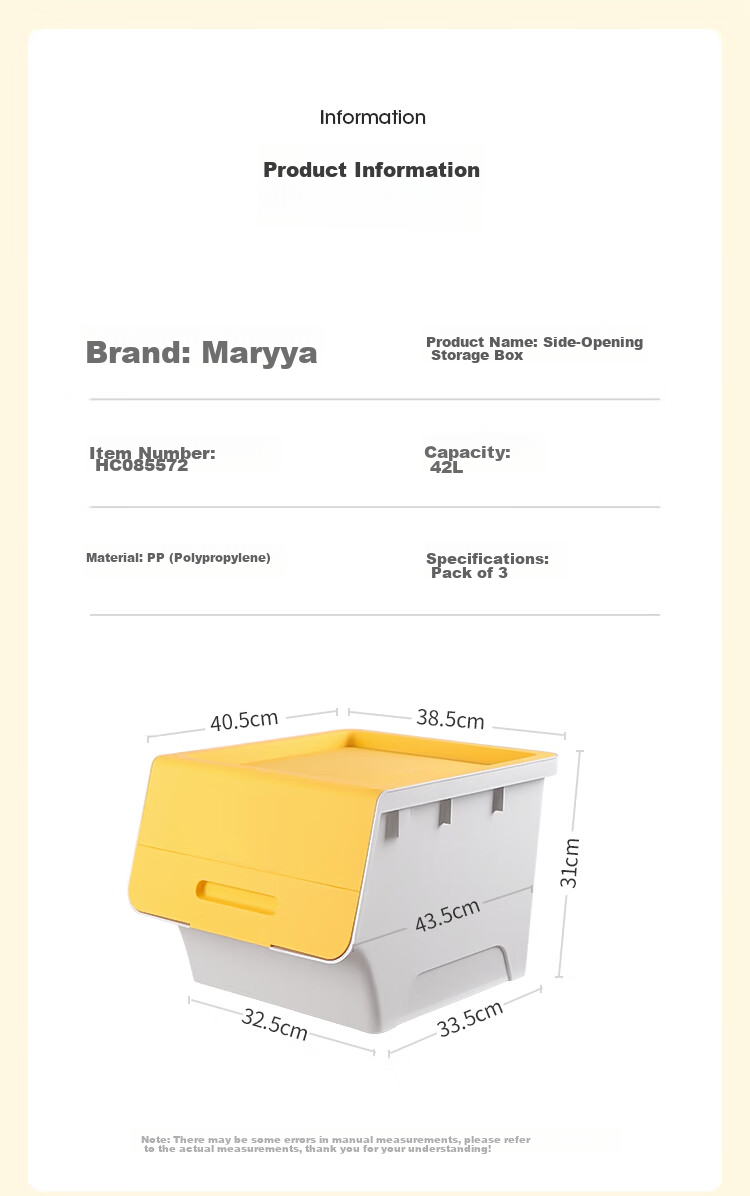 Органайзер для хранения MARYYA, набор из 3 шт., переднее открывание, складной, для одежды и лекарств, 42 л