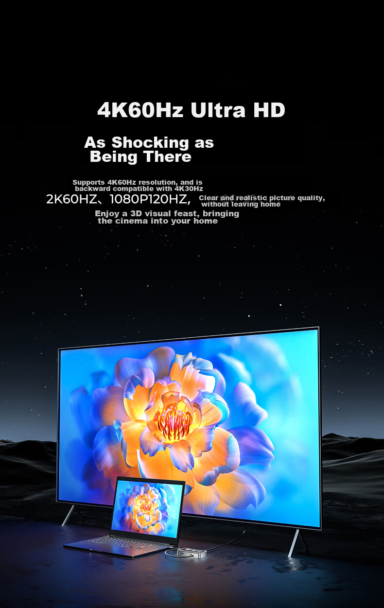 Многофункциональный USB-C хаб ORICO TM10-7P, 7-в-1, HDMI 4K@60Hz, 2.5G Ethernet, PD 100W, USB 10Gbps, аудиоразъем 3.5мм, алюминиевый сплав, серый
