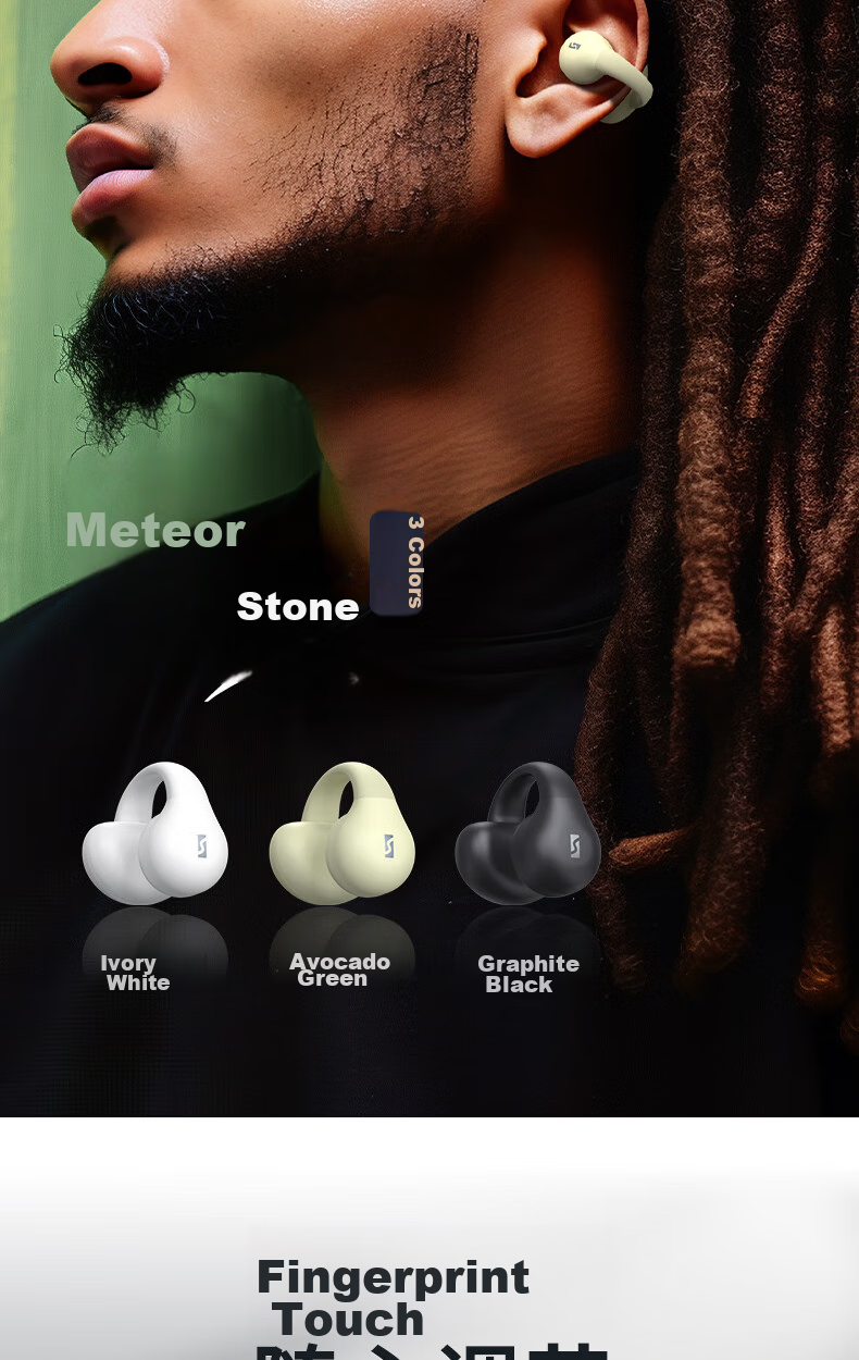 Беспроводные наушники Holy Serpent Meteorite C2 True Wireless Bluetooth, накладные, с костной проводимостью, для спорта, с шумоподавлением, совместимы с Apple и Huawei