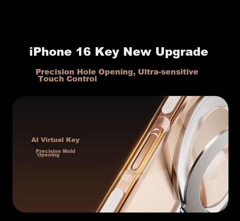 Чехол BIAZE для iPhone 16 Pro Max с магнитной подставкой, прозрачный, противоударный, MagSafe