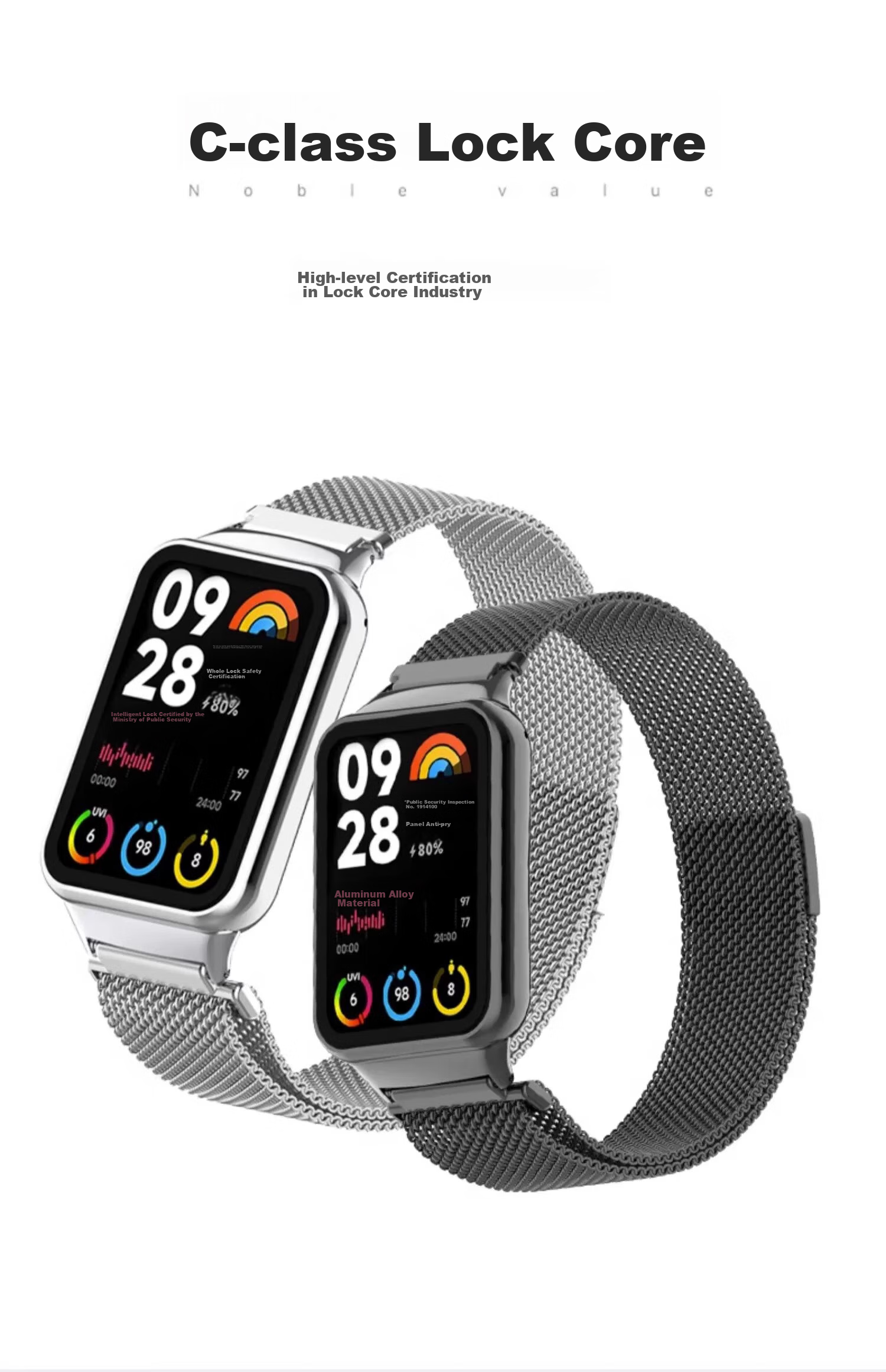Ремешок CHENSONG для Xiaomi Band 9 Pro/8 Pro, миланский стальной магнитный спортивный унисекс аксессуар