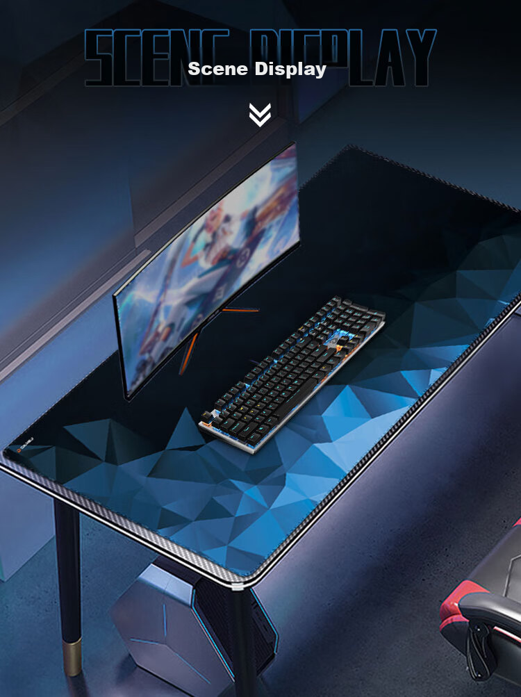 Игровой коврик для мыши DAREU Space, большой, гладкий, утолщенный, с замком по краю, для компьютера и офиса, 1200x600x4 мм