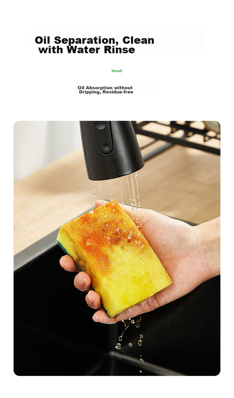 Губка для мытья посуды 3M Scotch-Brite G6215, классическая, 5 штук в упаковке