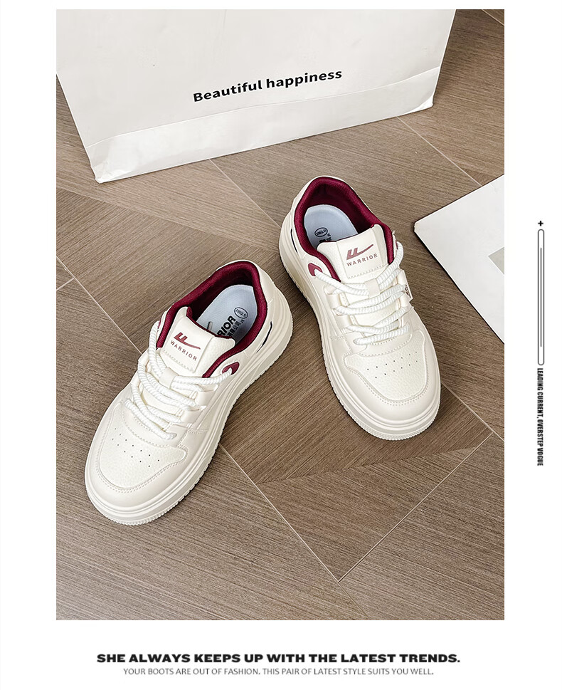 Женские кроссовки Warrior Official, белые, зимние, для скейтборда, низкие, из искусственной кожи, повседневные, белые и черные, размер 37