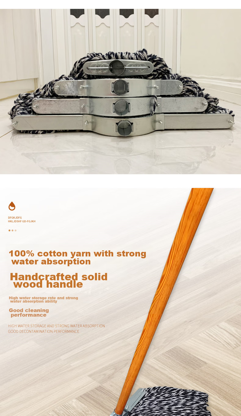 Швабра Home Maid с деревянной ручкой, хлопковая, ширина 40 см, большая, для мытья автомобиля, уборки пыли на производстве, рекомендуется для клининговых услуг