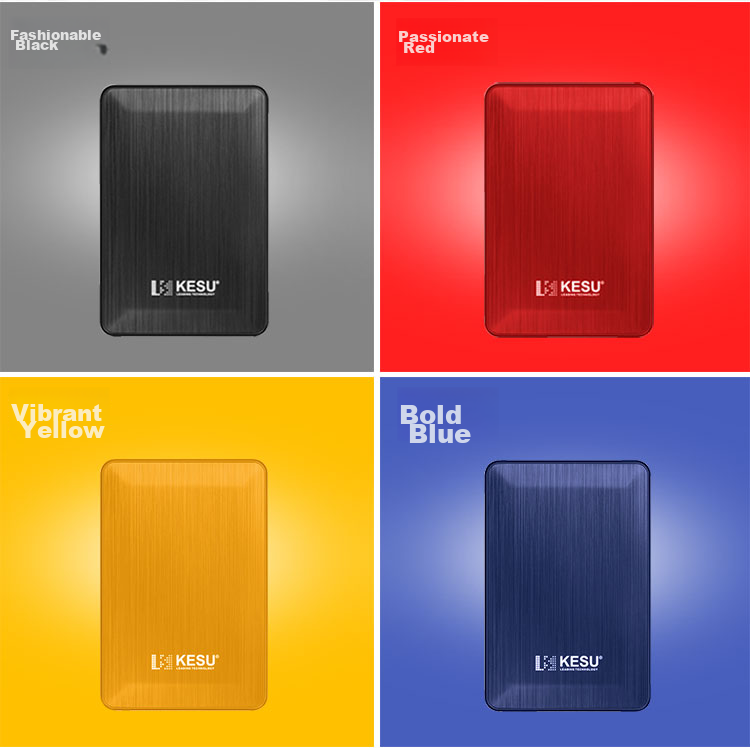 Портативный внешний жесткий диск KESU, 500 ГБ, USB 3.0, стильный черный, 2,5 дюйма, для резервного копирования файлов и фотографий, внешний накопитель