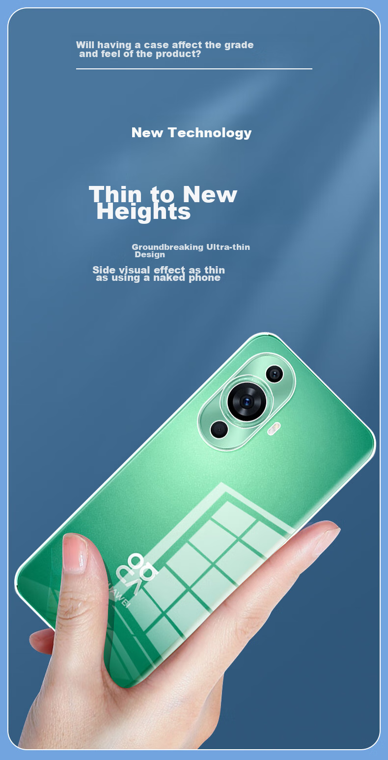 Прозрачный силиконовый чехол KOOLIFE для Huawei Nova 11 / Nova 12, защита объектива, тонкий, приятный на ощупь, противоскользящий