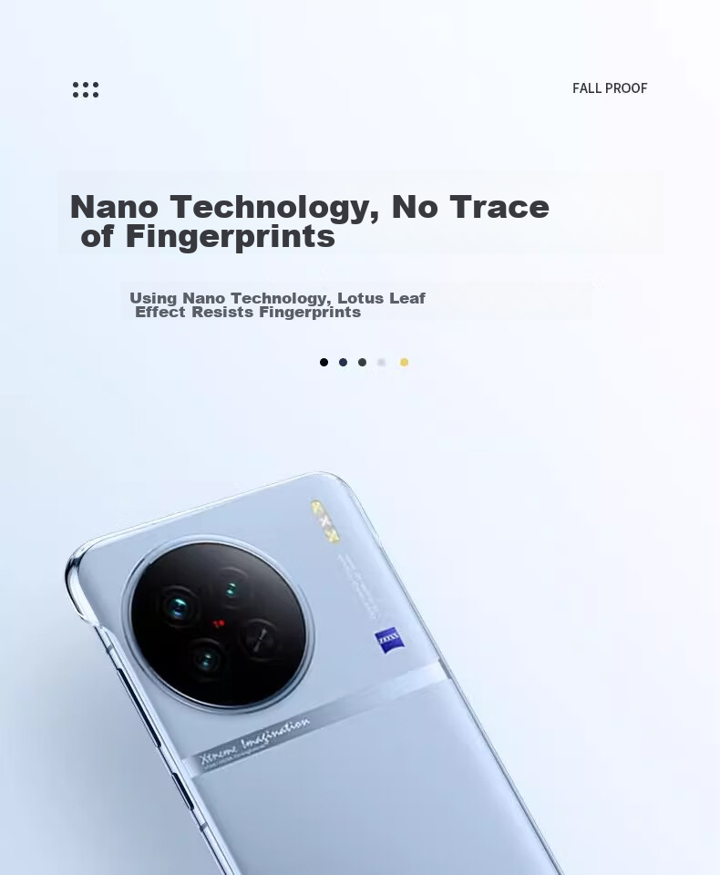 Чехол для телефона ZHIWEISHI для Vivo IQOO 12, ультратонкий, полностью прозрачный, безрамочный, жесткий корпус, ударопрочный, простой дизайн