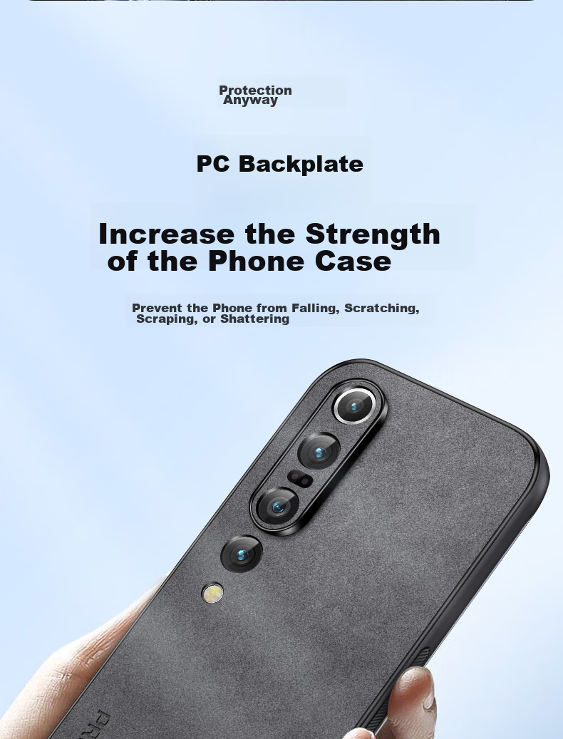 Чехол для Xiaomi 10 Pro Shangsu, противоударный, с защитой камеры, из натуральной кожи, черный