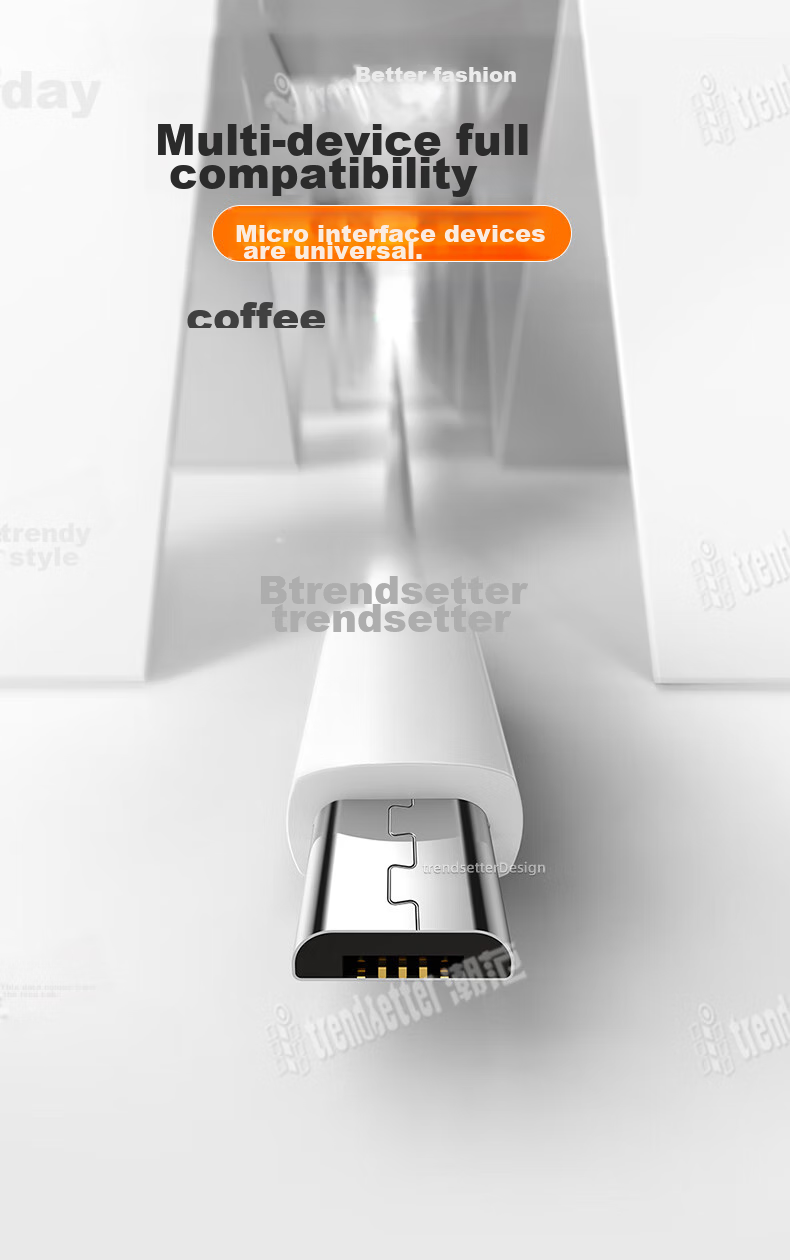 Кабель-удлинитель Trendsetter для зарядки камер видеонаблюдения, 3 метра, Micro USB, белый