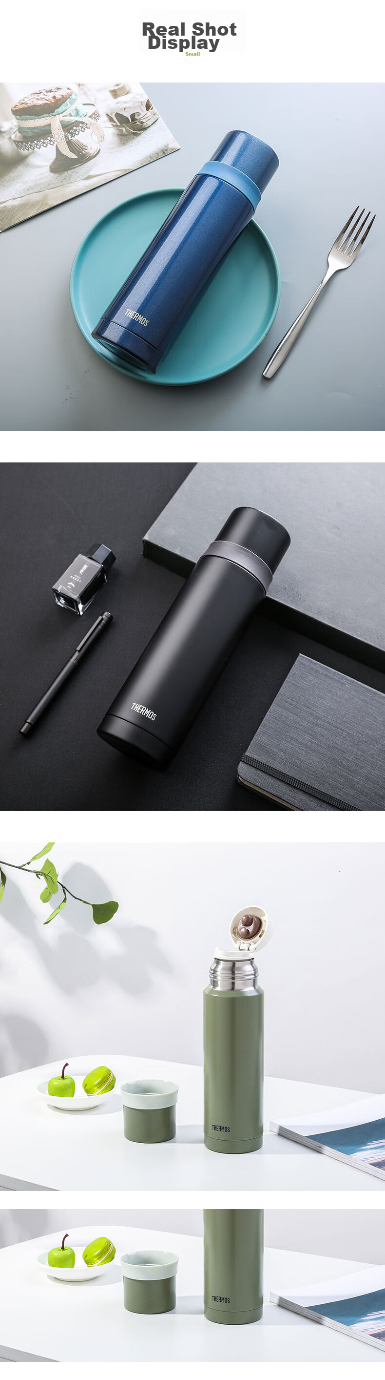 Термокружка THERMOS 500 мл, офисная, для мужчин и женщин, белая