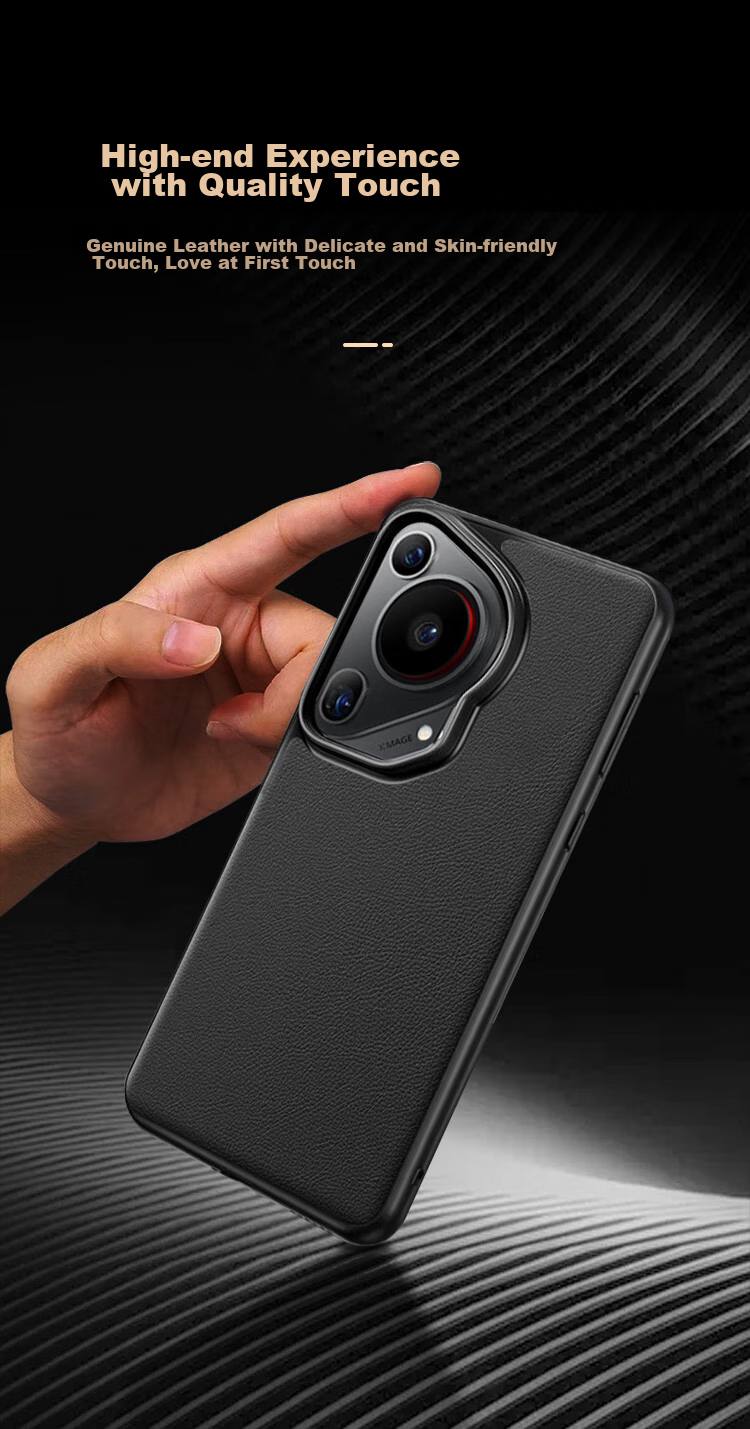 Чехол-книжка из кожи для Huawei P70 Ultra