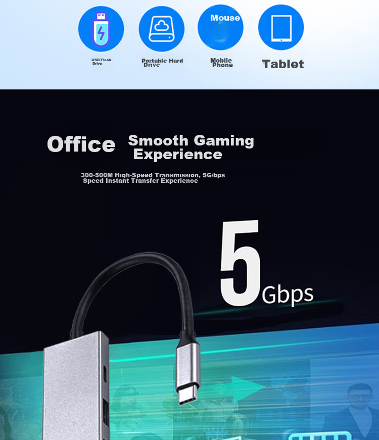Док-станция Lenovo ThinkPad LC05 Type-C, USB 3.0, HDMI, PD быстрая зарядка, алюминиевый корпус, 5-в-1
