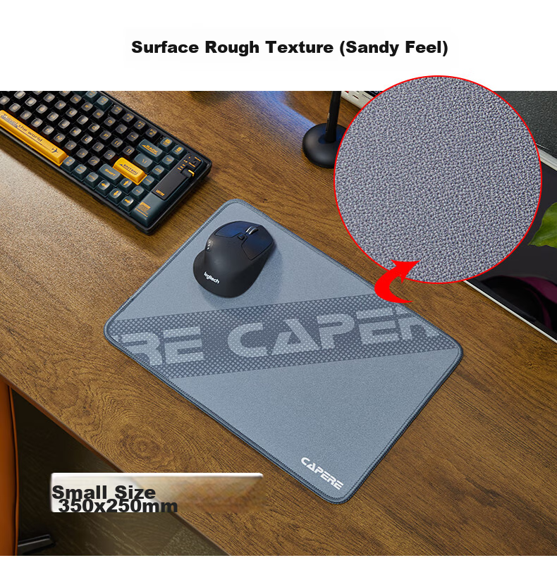 Игровой коврик CAPERE "Четыре красавицы" DRG Delta Player Edition, тонкий, текстурированный, противоскользящий, маленький размер 35x25x0.4 см
