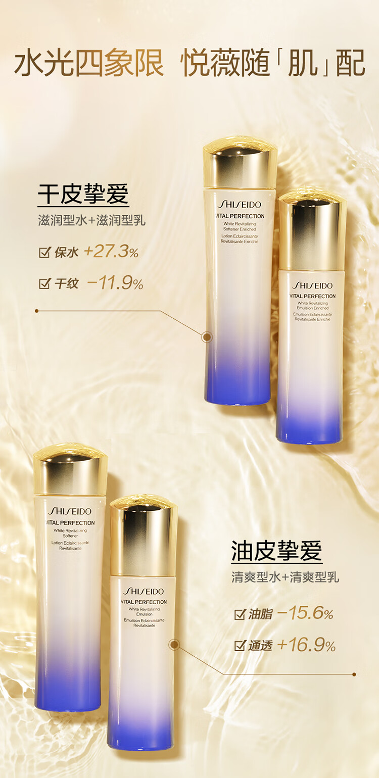 资生堂（SHISEIDO）悦薇滋润型水乳套装美白淡斑紧致护肤品化妆品礼盒生日礼物送女生