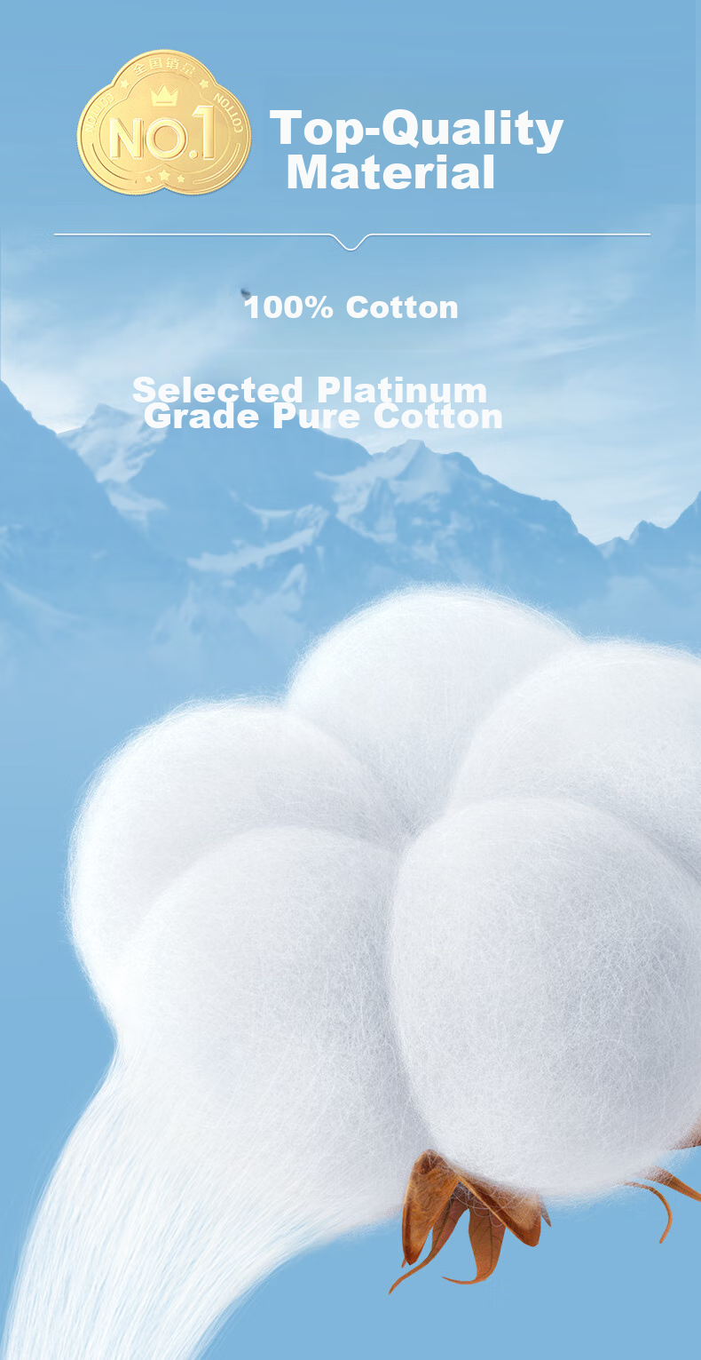 PurCotton (100% хлопок) утолщенные салфетки для лица, 20 шт. в упаковке, одноразовые, 20x20 см