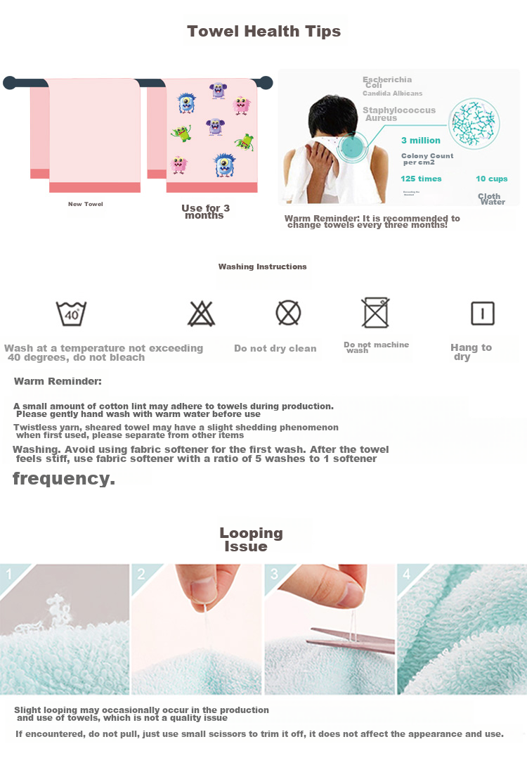 Набор полотенец Grace Shangya Life Pure Cotton, 2 шт., светло-голубой