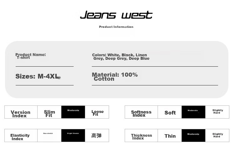 Мужская футболка Jeanswest с коротким рукавом, летняя, 2026, свободный крой, однотонная, трендовая, из хлопка Синьцзян, темно-серый, 2XL
