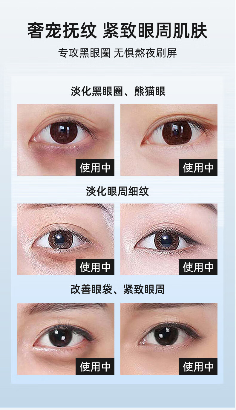 同仁堂视黄醇a醇眼霜淡化细纹提拉紧致黑眼圈眼袋抗皱补水女男士眼霜30g