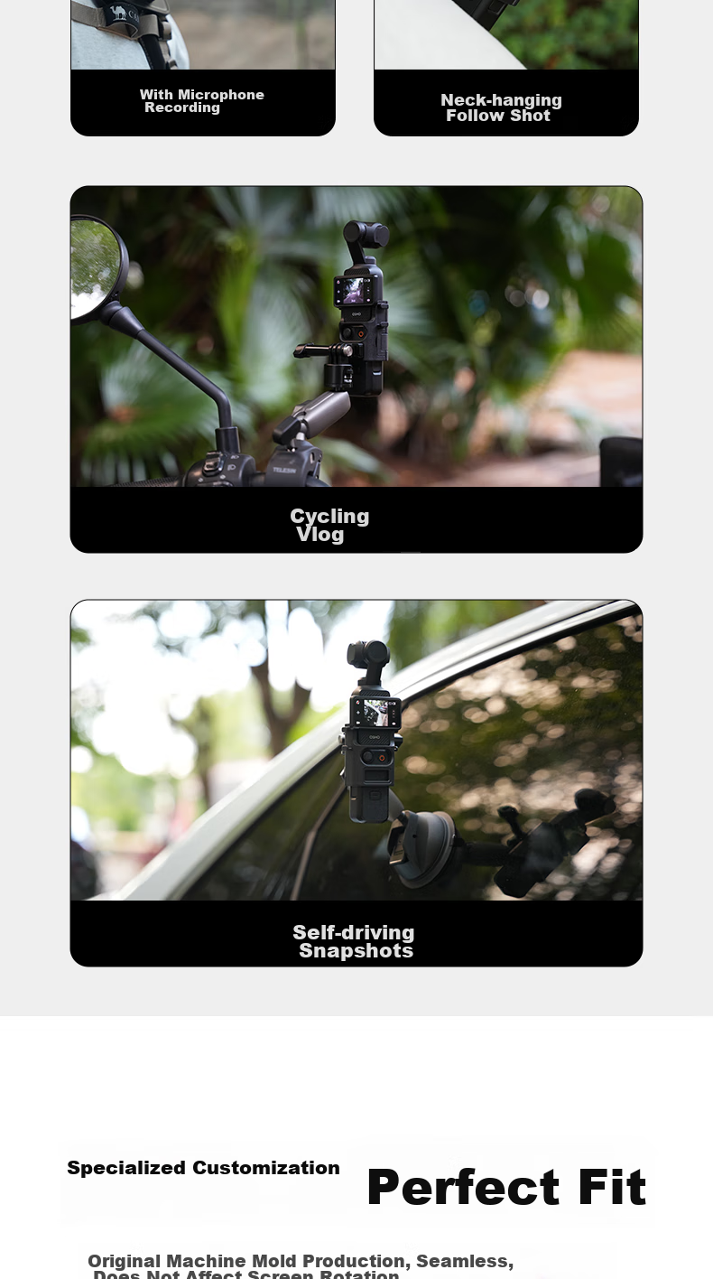 TELESIN Многофункциональная рамка для DJI Osmo Pocket 3, аксессуар для экшн-камеры, крепление, адаптер