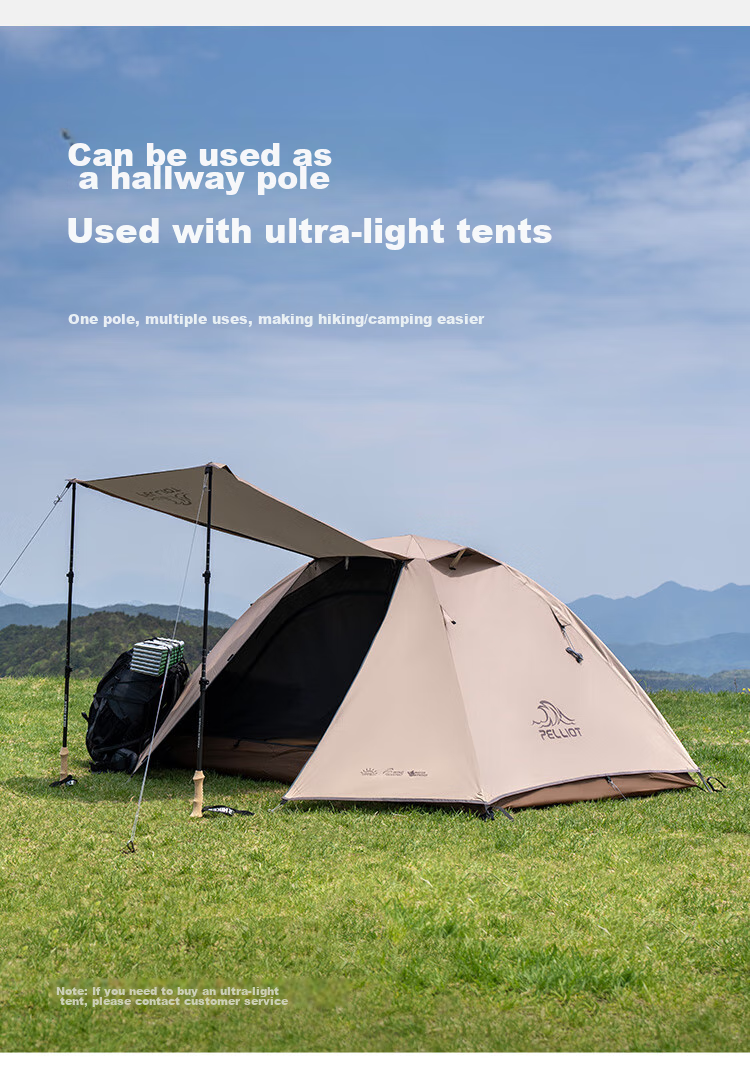 Треккинговые палки Pelliot HIKERHIKER Summit, карбоновые, складные, регулируемые, легкие, для походов, красные