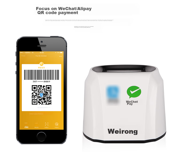 Сканер QR-кодов Weirong ZF100, считыватель штрих-кодов, платежный терминал, мобильный платежный ящик, сканирующее устройство