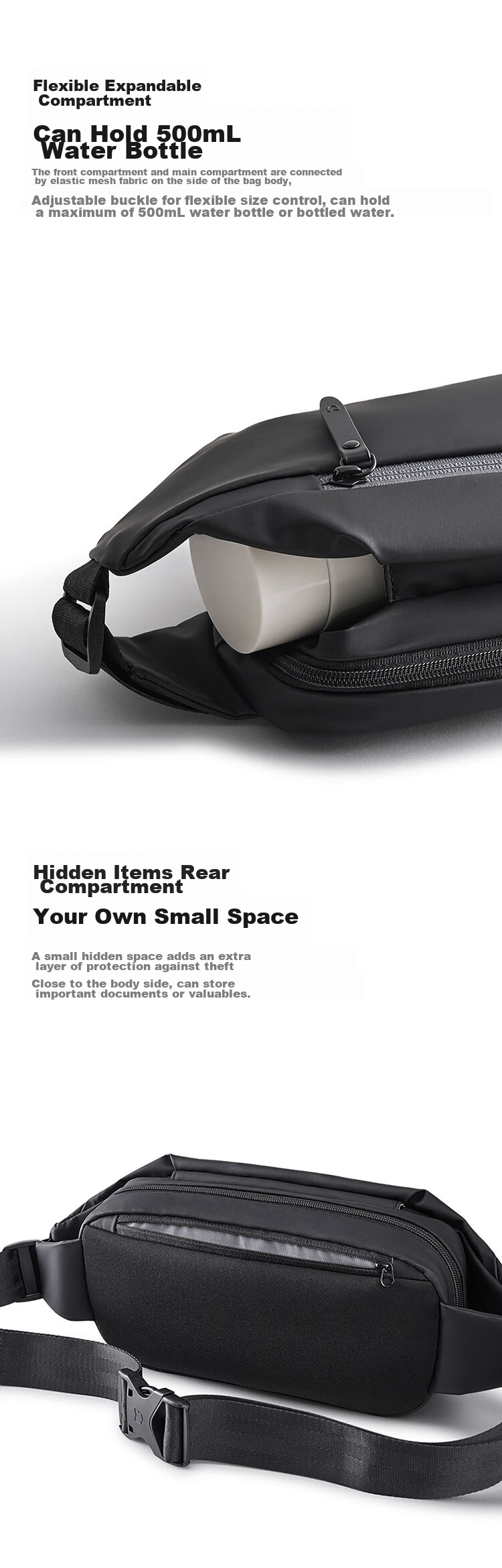 Сумка Xiaomi Mijia Chest Bag, унисекс, повседневная спортивная сумка через плечо, вместительная поясная сумка, серая