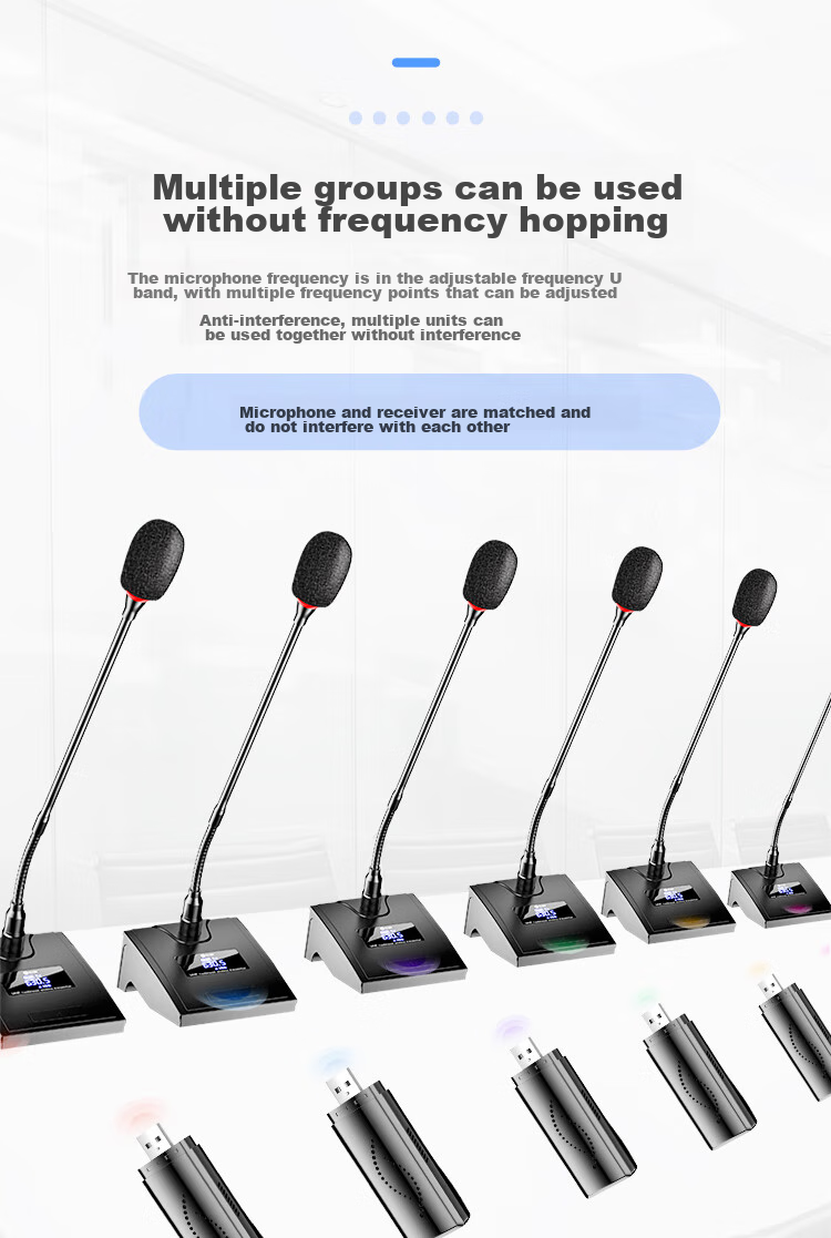 Беспроводной USB-микрофон Soaiy для компьютера, ноутбука, KTV, видеоконференций, онлайн-обучения, двухканальный U-диапазон