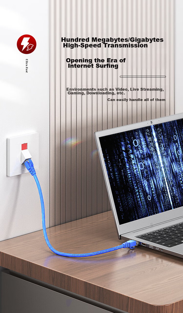 Коннекторы AMPCOM Crystal Head Cat5e, 30 шт., позолоченные, 30U, для гигабитных Ethernet кабелей, RJ45, 8P8C