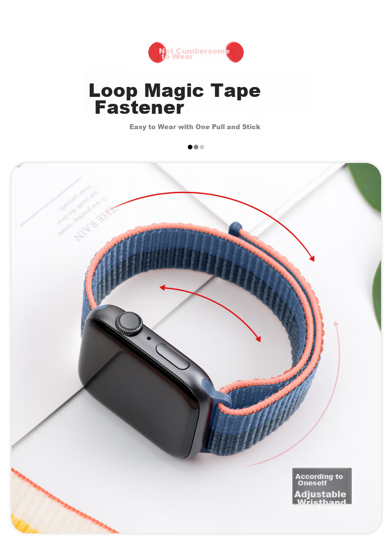 Ремешок BHO для Apple Watch, нейлоновый, спортивный, синий, для моделей S11/S10/S9/8/7/6/Ultra/SE3/2/1, размер 44/45/46/49мм