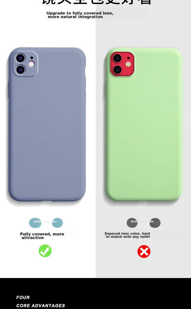 Чехол для iPhone 11 KEKLLE, силиконовый, серый, с защитой камеры
