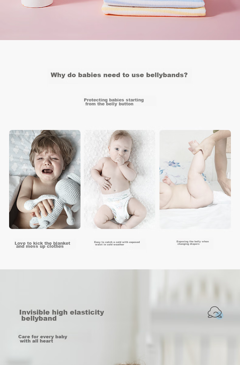 Пояс для новорожденных Beiboshi Babybox, бандаж для живота, защита пупка, предотвращение грыжи, хлопок, синий, 2 шт.