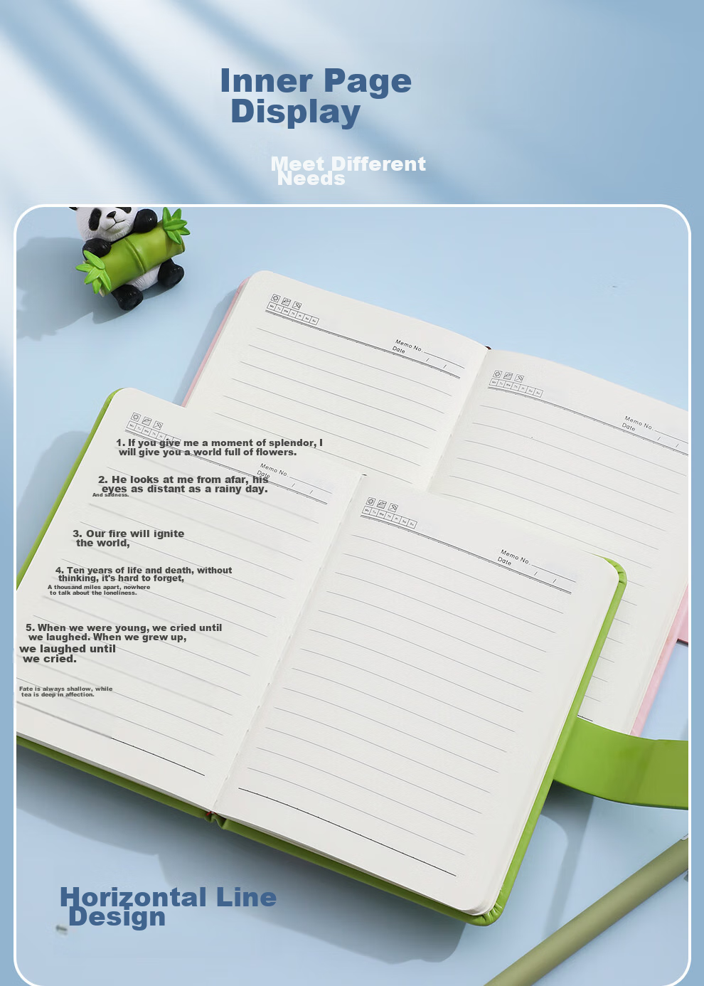 Блокнот Zuolanzhe Panda B6, портативный, креативный, толстый, маленький, эстетичный, для студентов, словарь, планировщик, записная книжка, светло-красный