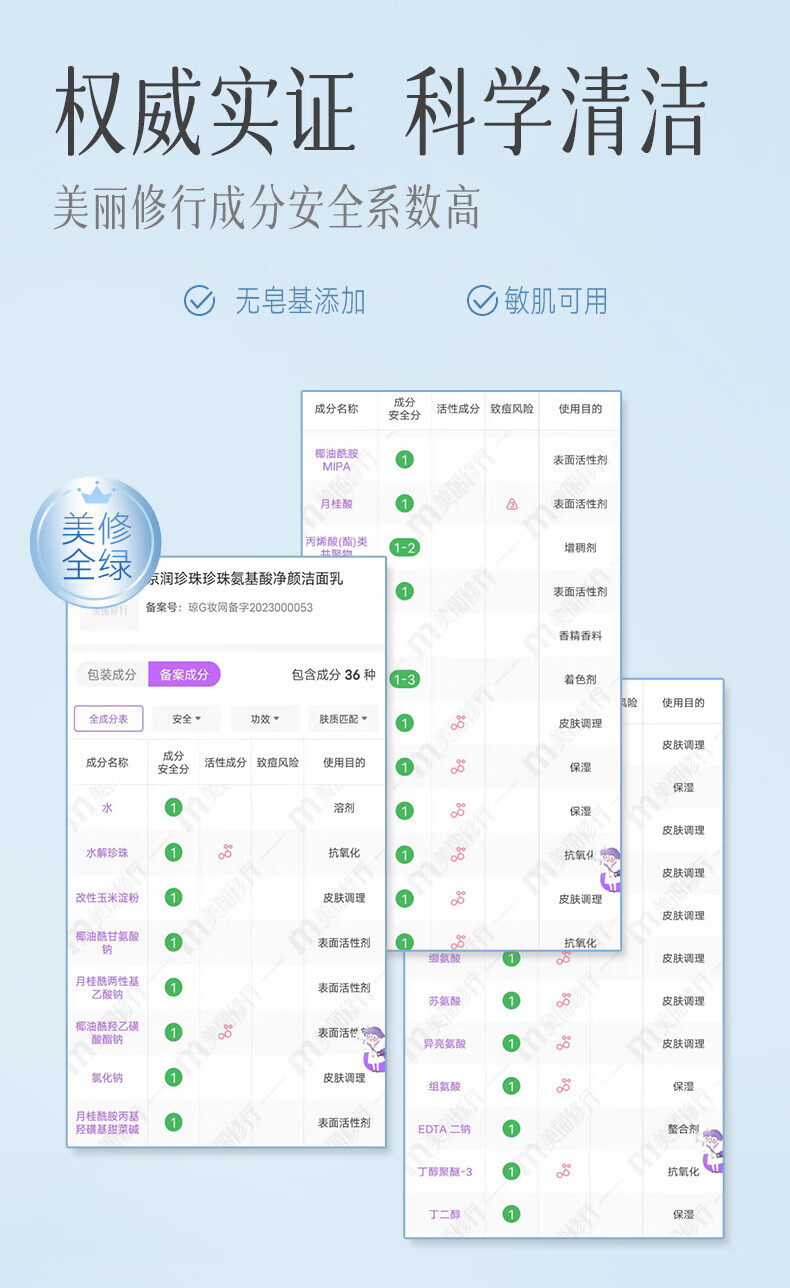 京润珍珠（gNPearl）珍珠氨基酸净颜洁面乳 清洁去油去污不刺激洗面奶