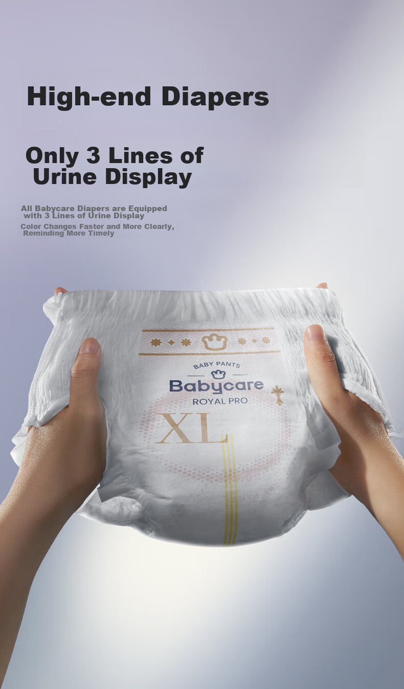 Подгузники Babycare Royal Pro Ultra-Thin Breathable Pull-Up Diapers, Mini Pack XL16 (12-17kg), детские подгузники с высокой впитываемостью