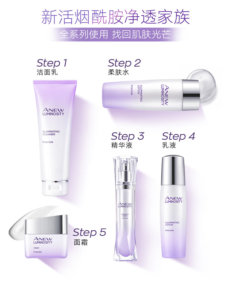 雅芳 AVON 新活烟酰胺净透面霜50g 补水保湿滋润养护焕亮