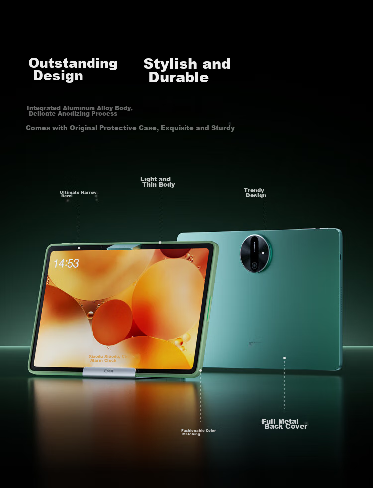 Учебный планшет Xiaodu Z30 (8+256 ГБ) с функцией ИИ-репетитора, синхронизацией с облаком Baidu, помощью с домашними заданиями, поддержкой исследований, онлайн-уроками и точным обучением.