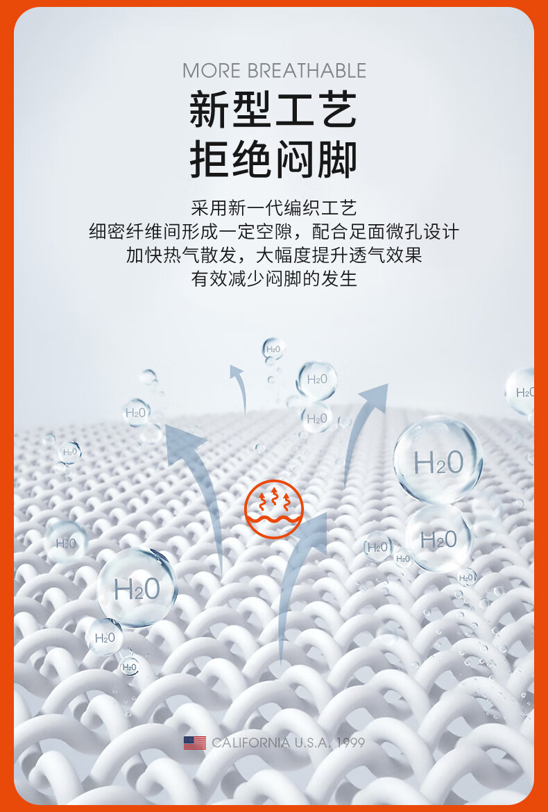 Спортивные носки TFO DuPont Coolmax, мужские, оранжевые, размер L