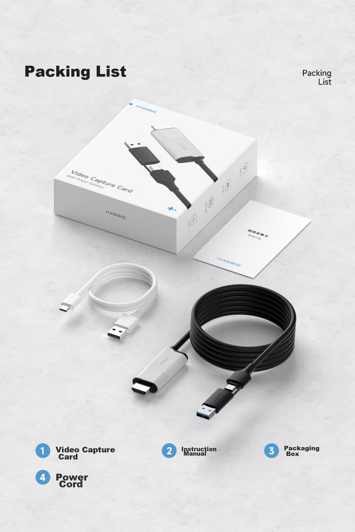 Карта захвата Hagibis UHC10, HDMI на Type-C, 1080P@60Hz, для прямой трансляции и записи, совместима с Switch, PS5, Xbox, iPad, ноутбуками