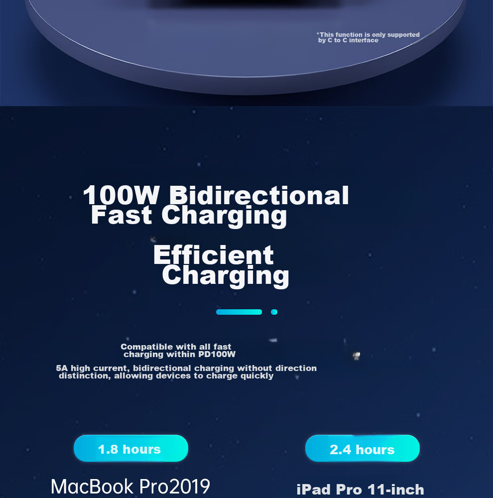Кабель ULT-unite Type-C/USB 2-в-1, 10 Гбит/с, PD 100 Вт, 4K@60Hz, 0.2 м