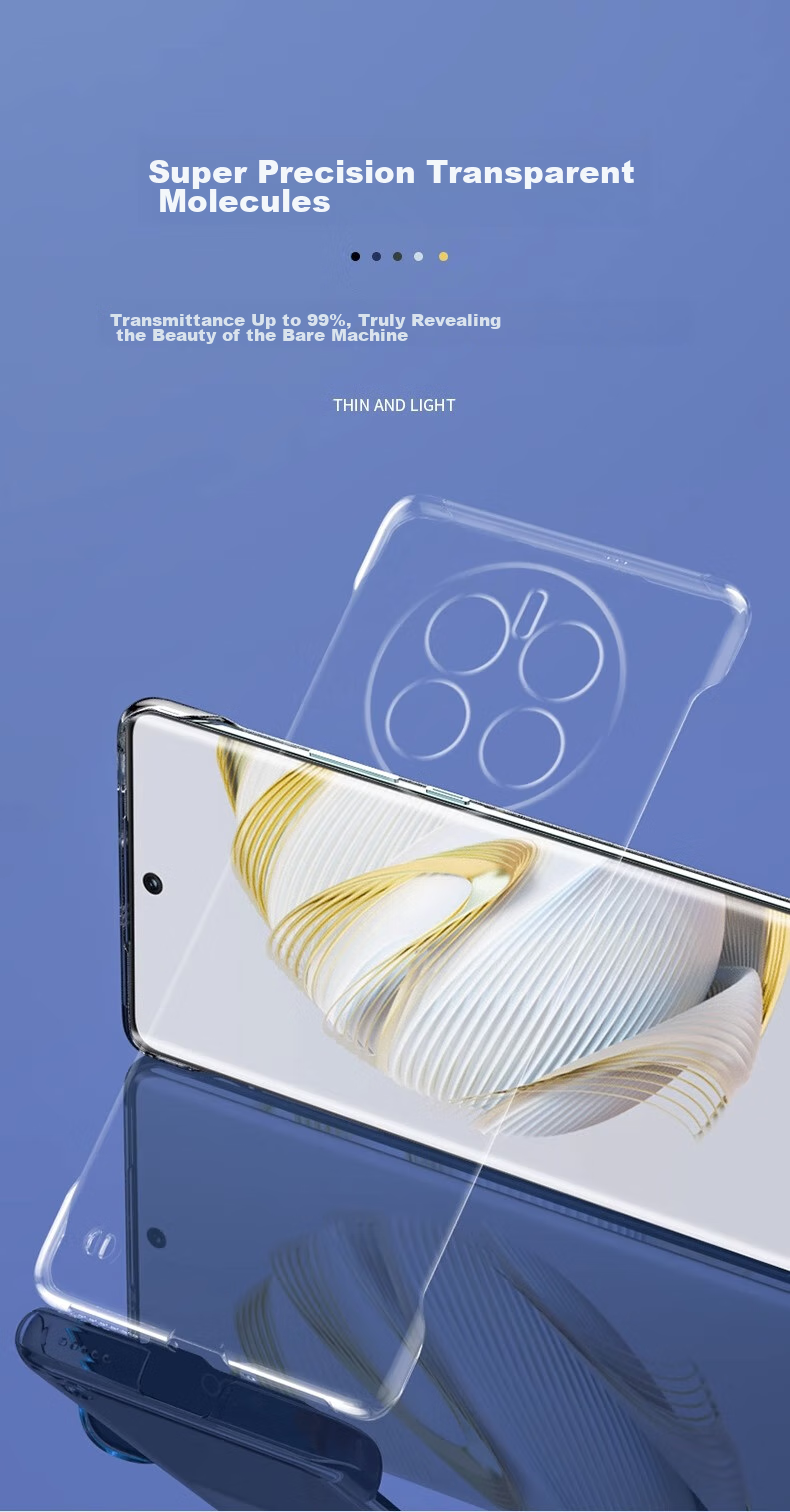 ZHIWEISHI Чехол для Huawei Mate 50 Pro, ультратонкий, прозрачный, без рамки, противоударный, дышащий, премиальный жесткий корпус для мужчин и женщин, защитный чехол для Mate 50 Pro