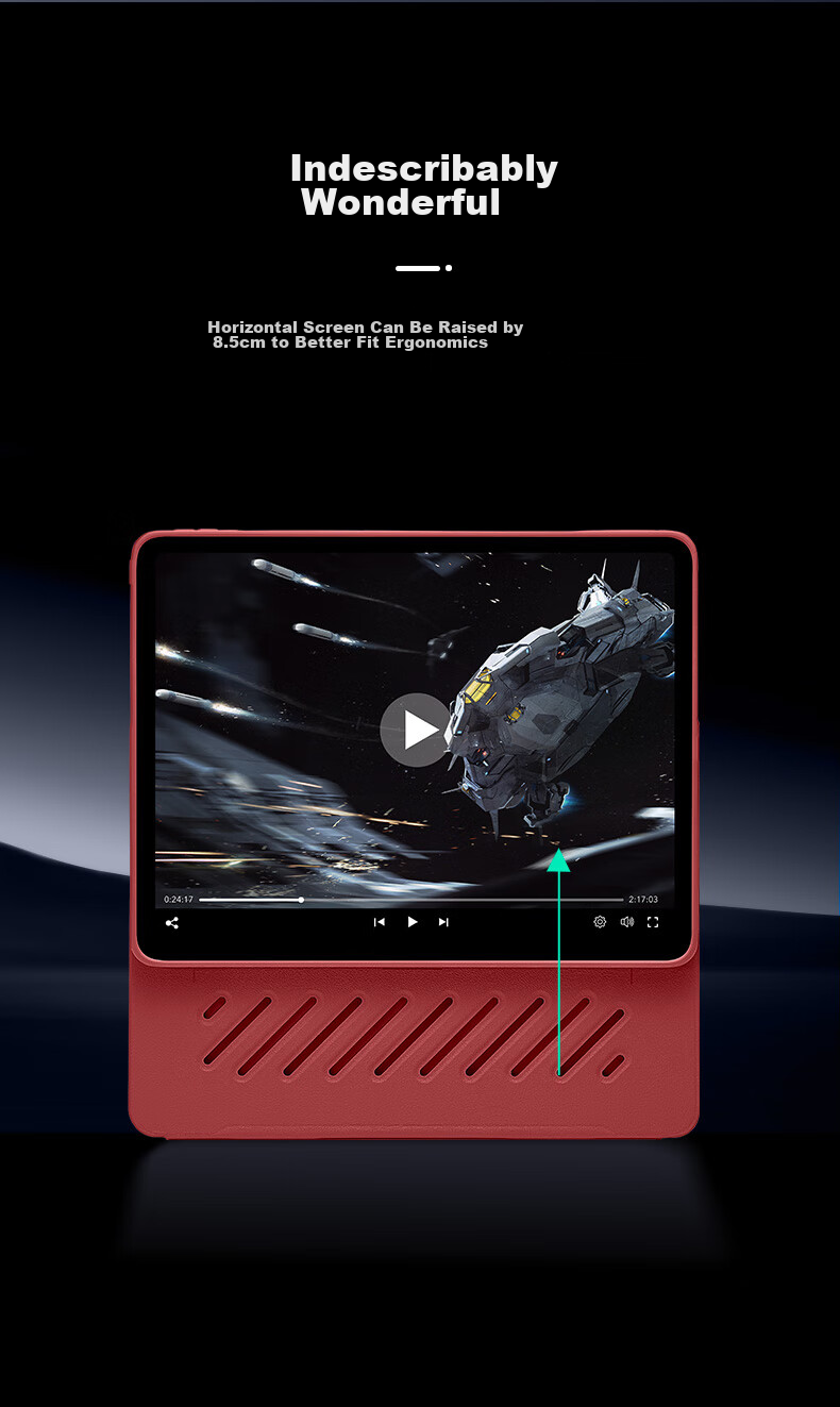 Чехол ESR для iPad Pro 13 дюймов (2024/2025 M5/M4), серия Zhenzhi, съемная магнитная крышка, регулируемый угол, защита от ударов, цвет Мокко Браун