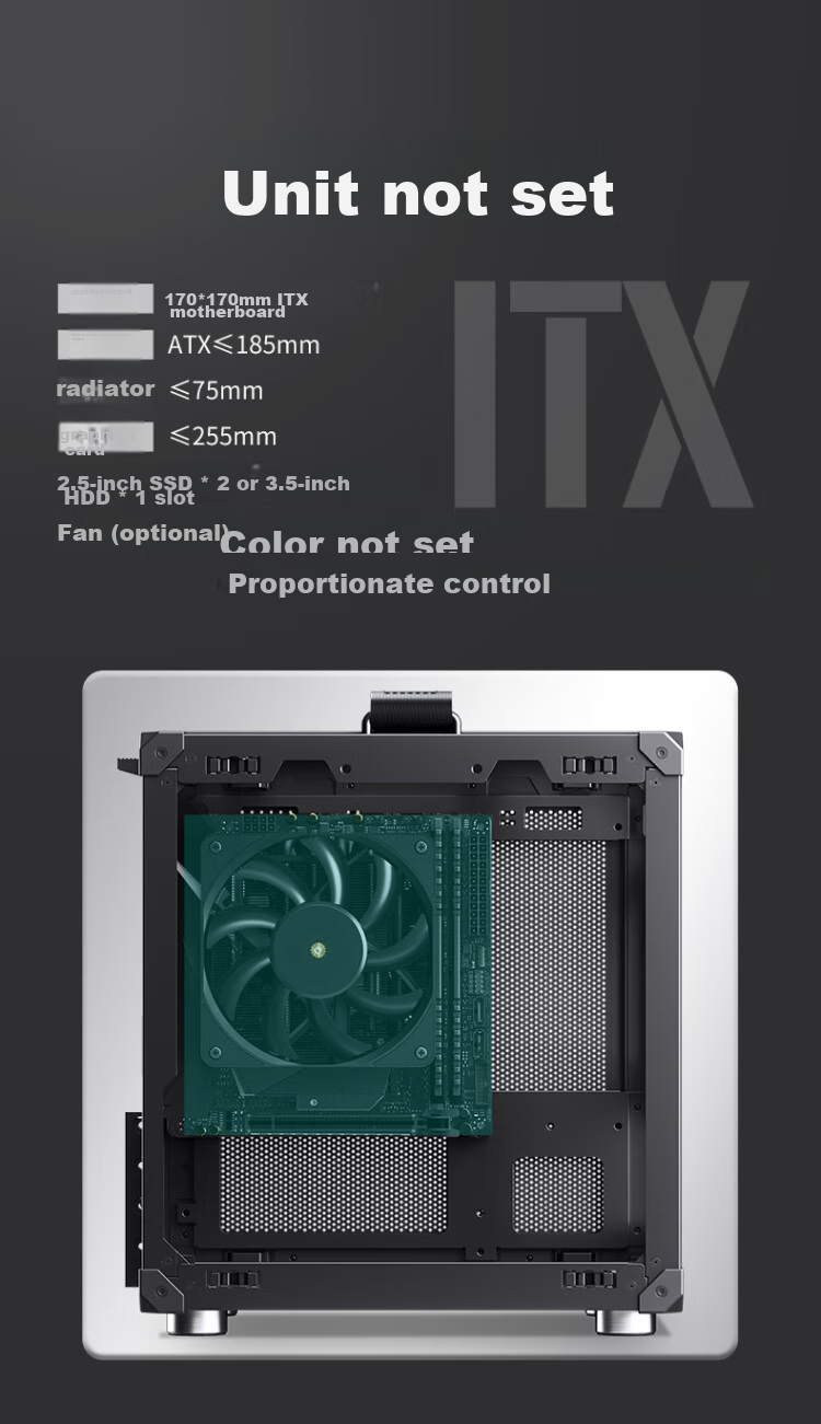 Корпус JONSBO C6 Handle Version Black MATX, черный, M-ATX, Mini-ITX, ATX блок питания, до 75 мм кулер, до 255 мм видеокарта